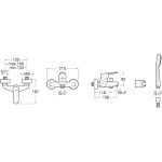 Roca A5A0425C00 Alfa 浴缸龍頭連手持花灑